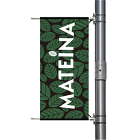 Drapeau de bannière de poteau de rue de festival de publicité de promotion d'impression personnalisée en plein air avec logo