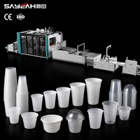Machine automatique de thermoformage plastique pour la fabrication de couvercles de contenants alimentaires en PP, PET, PS pour yaourts et desserts