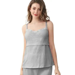Nuevo estilo, gran oferta, encaje transpirable, chaleco <span class=keywords><strong>de</strong></span> lactancia para mujeres, camisetas sin mangas <span class=keywords><strong>de</strong></span> maternidad para mujeres embarazadas - Product Image 1