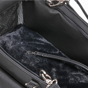 Customized Black Pu Faux, Leather Women Luxury Pet Carrier studded Handbag <strong>Cat</strong> Travel Pet Carrier <strong>Tote</strong> <strong>Bag</strong> Dog Carrier <strong>Bag</strong>/ - Product Image 4