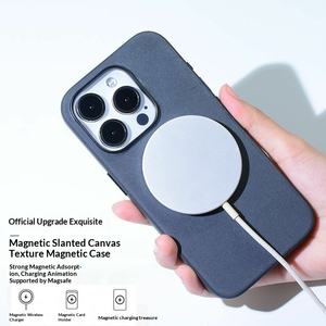 Étui de téléphone tissé <span class=keywords><strong>en</strong></span> sergé gaufré étanche pour iPhone 16 15, <span class=keywords><strong>coque</strong></span> magnétique animée pour iPhone Pro 17 - Product Image 2