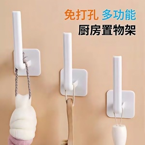 L-Shaped Adhesive <b>Hooks</b> Wall Mounted Plastic PP Self-Adhesive For <b>Kitchen</b> And Clothes Storage - Product Image 3