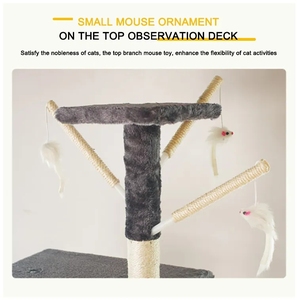 Mascotas AL por thị trưởng tùy chỉnh gỗ hiện đại mèo cây tháp lớn sang trọng mèo gãi Bài Mèo cây nhà - Product Image 5