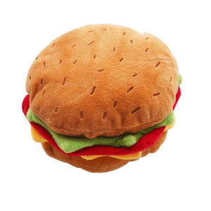 Hoogwaardige, op maat gemaakte hondenspeelgoedproducten: hamburger, worst, duurzaam, luxe, interactief, piepend, pluche kauwspeelgoed voor honden - Product Image 3