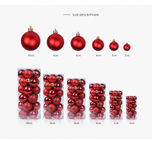 Boule de Noël 3 4 6 cm décoration de tailles multiples pendentif arbre galvanisé boule de Noël exquise - Product Image 3