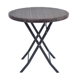 Conjunto de Muebles Plegables para Balcón o Jardín, Mesa y Sillas de Ratán, Mesa Pequeña para Café, Sillas de Ratán para Exteriores - Product Image 5