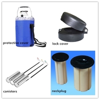 Petit réservoir cryogénique de thermos d'azote liquide de vide YDS-6 le conteneur de sperme de bétail