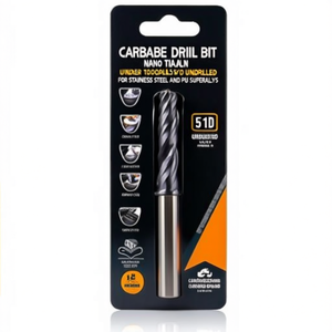 Foret en carbure revêtu de Nano TiAlN 5xD non percé pour l'acier inoxydable et les superalliages de PU - Product Image 2