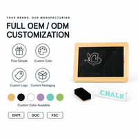 Tableau noir miniature en bois durable pour enfants 3+ ans, jouet éducatif pour la salle de classe, cadeau artistique Montessori, logo personnalisé OEM ANNA & BECK