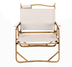 Metal <b>Folding</b> Wood Grain Beach Chair 600D Oxford Cloth Low Fishing Chair Portable Beach Chairs - Product Image 3