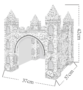 6 Colorful Pens Diy Paper Castle Toy 3D Puzzle Painting Art Cultivate Toy - Product Image 5