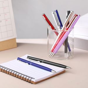 Custom Logo Promotion <b>Gold</b> Slim Ballpoint <b>Pens</b> Black Ink Medium Point(1 Mm), Nice Gift for Wedding Business Office Guest - Product Image 3