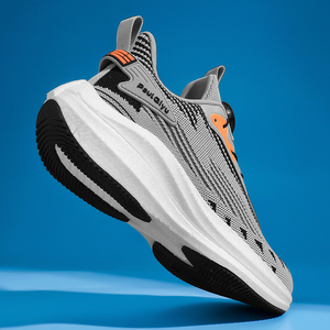 Chaussures de sport décontractées pour hommes, de haute qualité, avec bouton rotatif, rehaussantes, pour la course, le football et la marche, avec doublure en maille - Product Image 5