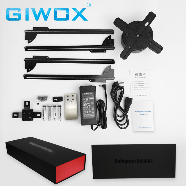 Giwox 3d Hologram Fan Video Wall Projector 65SD High Resolution 3D Holographic Led Fan for Indoor Display