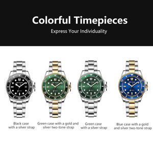 43Mm Sans Logo Hommes Homme Automatique Mécanique <span class=keywords><strong>Lunette</strong></span> Tournante Montre Logo Personnalisé Montres Lumineuses En Acier Inoxydable Avec Calendrier - Product Image 6