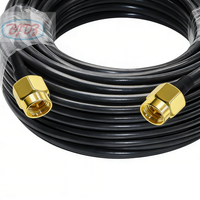 Kabel Ekstensi Antena RF RP/SMA Male ke SMA Female Bulkhead 90 Derajat Low Loss RG316 RG58 LMR195 LMR200 LMR240 5D-FB Pigtail