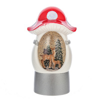 Spezielles Neues Design Kristall-Musik-Schneekugel Weihnachts-Wasserkugel Pilz-Styling Weihnachtsdekoration LED-Weihnachtsdekorationen
