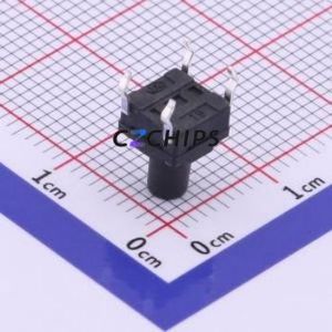 TS-1010GD-BR08526 Tactile Switch Through hole Component (THT) Switch Single Pole Single Throw Round Button 2.6N Through Hole - Product Image 2