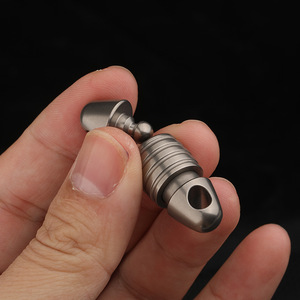 Titanium alloy snap key ring, 360-degree rotating universal double-<b>head</b> snap, detachable snap, quick-connect hook, car key. - Product Image 1