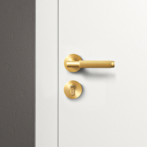 Bộ tay nắm cửa bằng đồng thau nguyên khối cao cấp, có chức năng khóa riêng tư, kiểu dáng nổi vân, tùy chọn hoàn thiện kiểu cổ điển - Product Image 1