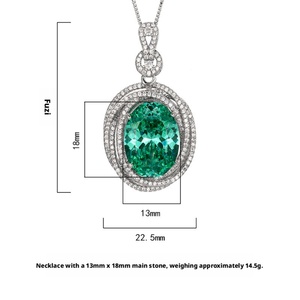 Fashion Jewelry Multi-color Cubic Zirconia Pendant Elegant Smooth Brass Oval <b>Locket</b> Necklace for Women Casual & Office Wear - Product Image 6