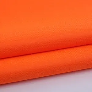 High Visibility 60% Cotton 40% Polyester Water Repellent Fluorescent Fabric For Workwear