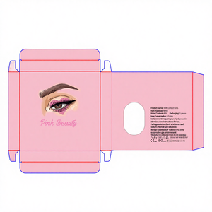 Boîte d'emballage pour lentilles de contact Eyeshare personnalisable, recyclable, avec lamination brillante, auto-érectible, avec options de logo - Product Image 4