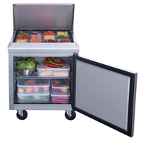 Réfrigérateur de comptoir pour salades, pizzas, méga-bar, sandwichs, avec porte simple ou double, table de préparation pour salades, réfrigérateur, congélateur, refroidisseur