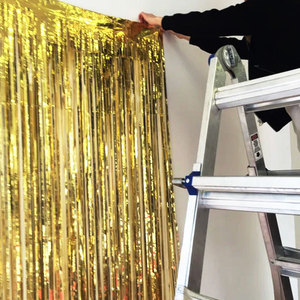 Bán Buôn Kim Loại Tinsel Rèm Cửa Vàng Kim Loại Đảng Foil <span class=keywords><strong>Fringe</strong></span> Rèm Cho Đảng Backdrop Trang Trí Nguồn Cung Cấp - Product Image 6