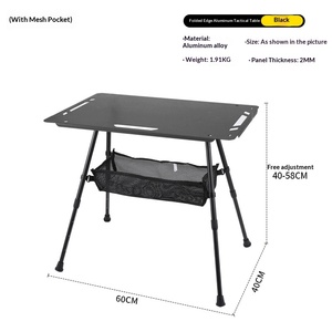 Outdoor Aluminum Ultra-light <b>Foldable</b> Portable Camping <b>Picnic</b> <b>Table</b> with Height Adjustable Feature - Product Image 6