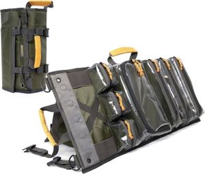 Échantillon gratuit – Sac de rangement multi-usages en toile pour outils, facile à enrouler, avec fermeture éclair, pour voiture, organisateur d'outils suspendu, sac à outils enroulable type seau - Product Image 3