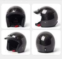 Coque de casque de moto demi-face en fibre de carbone résistante aux chocs, moulée par injection haute résistance pour la protection de sécurité des motards