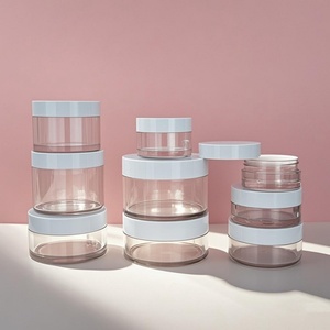 Free Samples <b>Empty</b> Custom 120g 200g PET clear Cosmetic Cream Lip Body Scrub <b>Jar</b> PET Heavy Weight Cream <b>Jar</b> 3.5oz 4.2oz - Product Image 5