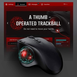 <span class=keywords><strong>Mouse</strong></span> Trackball Inalámbrico Recargable de Doble Modo 2.4 para Juegos en Laptop/Tablet, Aceleración de 20G, Retroiluminación RGB, USB Tipo-C - Product Image 3