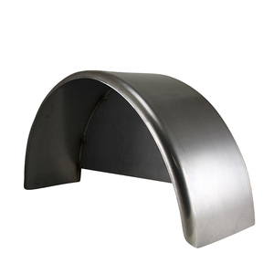 Remorque d'essieu de camion remorque largement utilisée en gros d'usine 13 "-15" double garde-boue en acier - Product Image 1