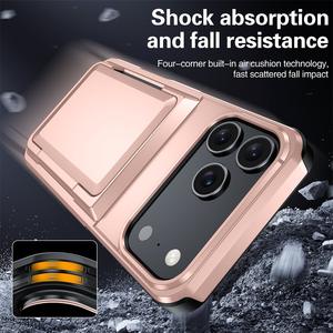 Чехол для iPhone 17 Pro Max 2-в-1 из ТПУ+ПК с функцией скрытого кармана для карт, противоударный, с держателем для карт - Product Image 5