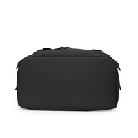 Mochila Casual Multicapa para Portátil, Color Negro Sólido, para la Escuela, Senderismo y Viajes