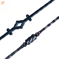 Großhandel Fabrikverkauf Europäisches Design 9/16 Zoll Quadratische Geschmiedete Massive Treppengeländer-Stäbe Schmiedeeiserne Balustraden für Innenbereich