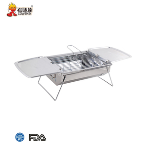 Vỉ Nướng <span class=keywords><strong>BBQ</strong></span> Than Ngoài Trời Bằng Thép Không Gỉ Gấp Gọn Di Động Hình Chữ Nhật Giá Nhà Máy Bán Buôn - Product Image 5