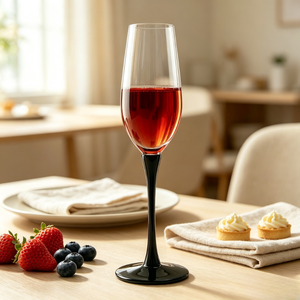 Flûte à <span class=keywords><strong>champagne</strong></span> noire à long pied 2026 JH – Verre à <span class=keywords><strong>champagne</strong></span> de luxe moderne 210 ml pour les fêtes – Vente en gros - Product Image 2