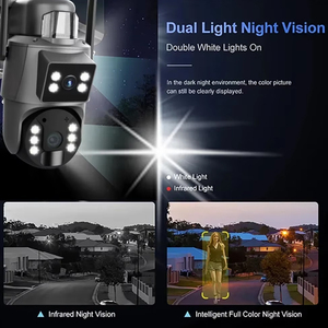 6MP WiFi Ubox Dual Lens Solar Auto-Tracking Red Blue Light Siren Alarm CCTV <strong>Security</strong> Outdoor Battery Powered <strong>PTZ</strong> <strong>Network</strong> <strong>Camera</strong> - Product Image 2