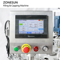 ZONESUN automatique déodorant huile de parfum petite bouteille en verre à bille liquide remplissage capsulage Machine pour bouteilles à bille roulante