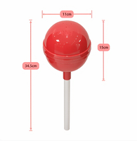Capsule en forme de sucette 11*15cm avec base, décoration de fête pour enfants, distributeur de bonbons et jouets