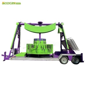 Manèges portables de parc d'attractions, mini-frisbees avec remorque, manèges de fête foraine à vendre - Product Image 1