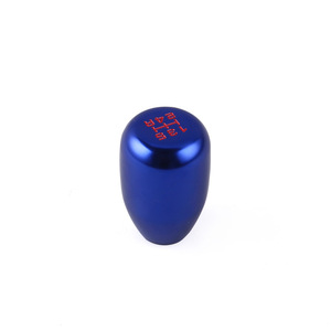 Manual 5-Speed Gear <b>Shift</b> <b>Knob</b> Aluminum Alloy Blue Ergonomic Racing Style - Product Image 1