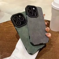 Pour Funda téléphone 16 15 14 12 11 13 Pro 15Pro 14Pro Max Mini X XS Max XR SE2 7 8 16 Plus Apple coque de téléphone en cuir hommes femmes couverture