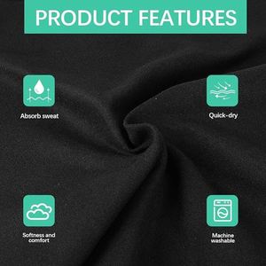 Toallas de Gimnasio Ecológicas Personalizadas Libres de Azo, de Microfibra de Secado Rápido para Cara, Manos y Cuerpo, Unisex, Pañuelo Negro Suave (Regalo) - Product Image 3