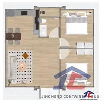 Casa Contenedor Expandible de 20 Pies con Porche, Vivienda Prefabricada Modular para Residencia Familiar o Resort