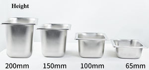 Plateaux <span class=keywords><strong>Gastronorm</strong></span> en acier inoxydable Gn Pan 1/6 15cm Container Cheese Food Pan Steamer <span class=keywords><strong>Table</strong></span> Pan - Product Image 5
