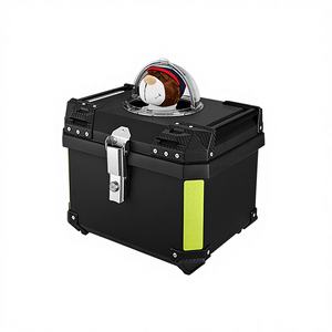 Caisse de transport pour animaux de compagnie 55L en PP étanche pour moto, grande capacité, pour 2 petits animaux, noir-blanc graffiti, 8 couleurs, fixation rapide - Product Image 2